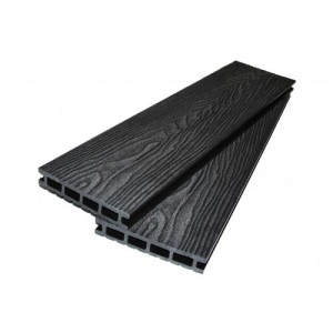 Террасная  доска ДПК ExtraWood Forest 3D Bark Black Onyx, глубокое тиснение 140*24*3000