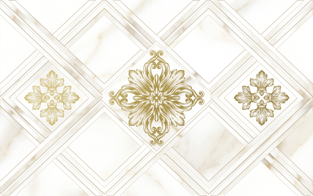 Керамический декор Global Tile Calacatta Gold GT 10300000203 белый 40*25 см