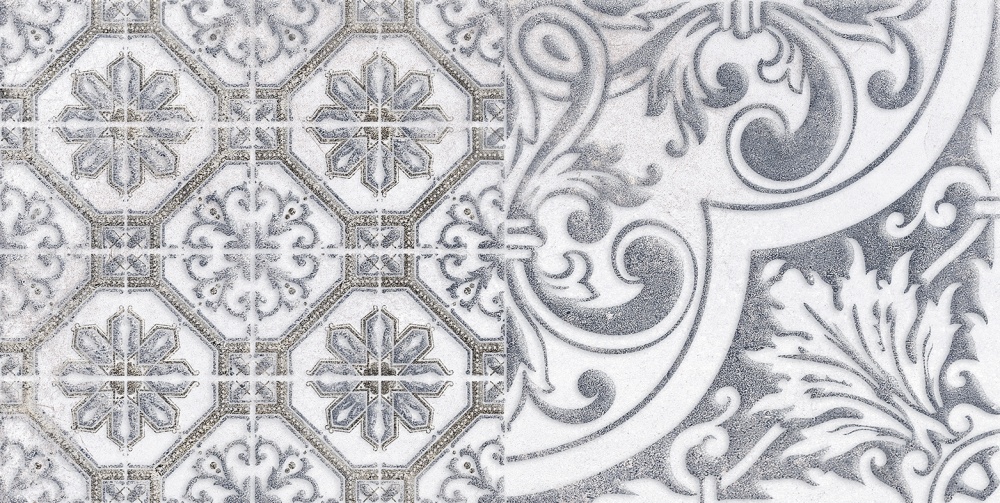 Керамический декор Lasselsberger Ceramics Кампанилья 1641-0095 серый тип 3 40*20 см