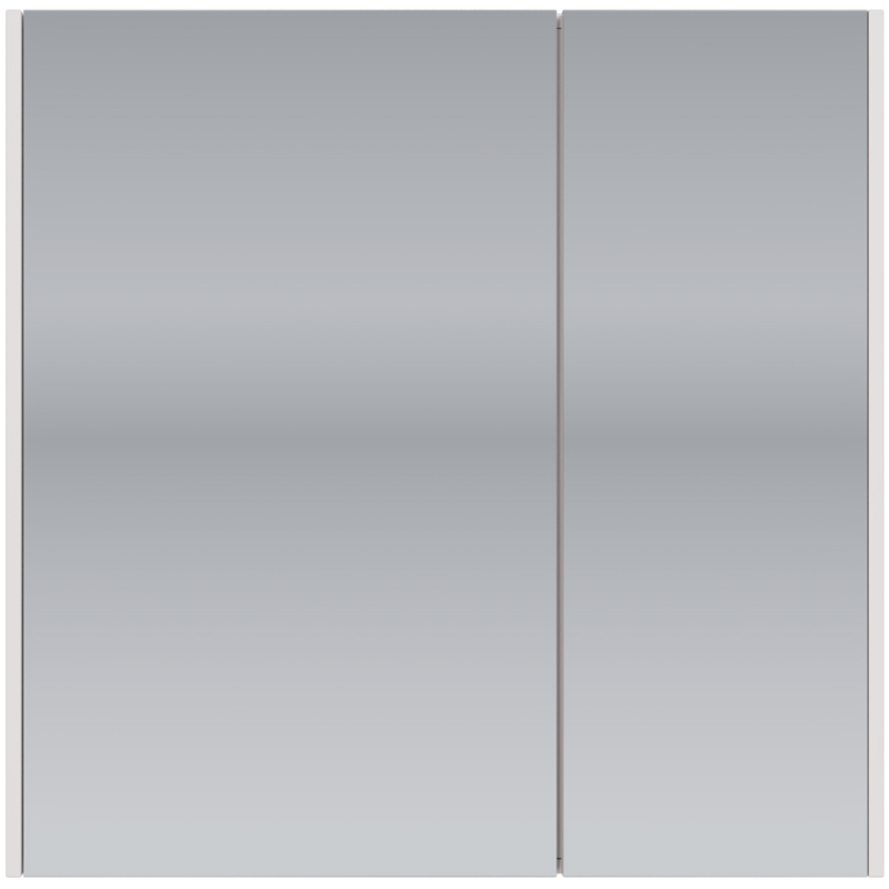 Шкаф зеркальный PRIME, 70 см, 2 дверцы, 4 стеклянные полки, белый