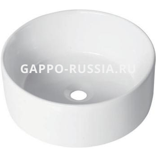 GT106 (раковина для ванной   к столешнице.накладная.белый )(410*410*165mm)