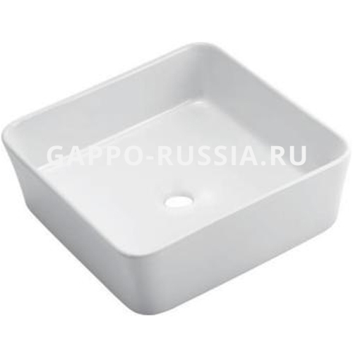 GT201 (раковина для ванной   к столешнице.накладная .белый)(390*390*135mm)