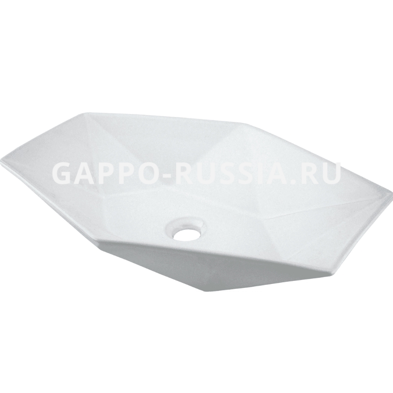 Накладная керамическая раковина Gappo GT504 410х635