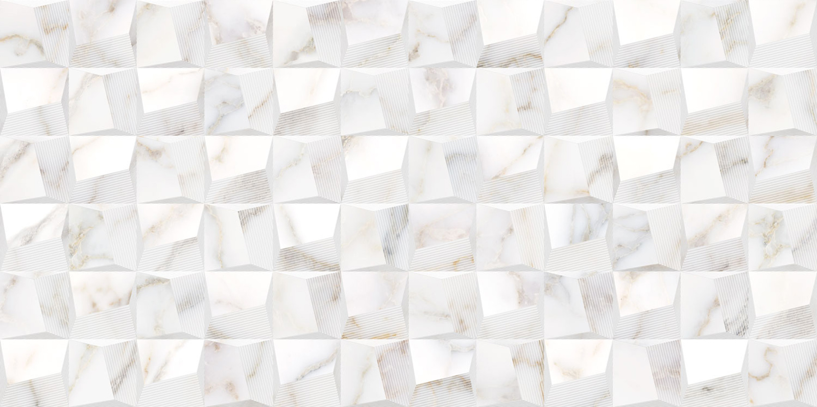 Керамическая плитка Alma Ceramica рельефная Grigio TWU09GRG027 белый 249*500*8,5 см