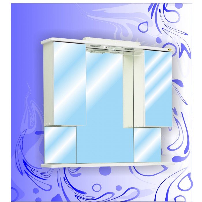 Шкаф зеркало Andaria Оазис с подсветкой Ш 7 Св. 700*820*150
