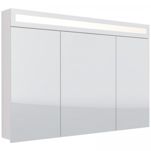 Шкаф Dreja зеркальный UNI 120 смс LED-подсветкой и выключателем белый 99.9013 820*1200*150