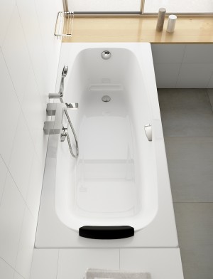Акриловая ванна Roca Sureste ZRU9302787 160х70 прямоугольная, с отверстиями для ручек, белая