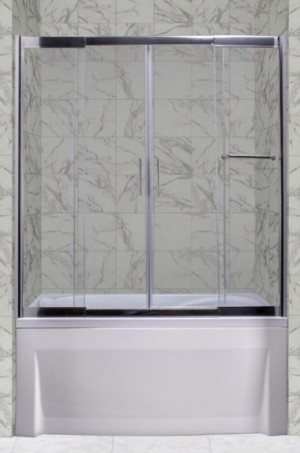Шторка на ванну Aulica AL-161 140-160*150 прозрачное стекло