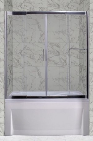 Шторка на ванну Aulica AL-162 160-180*150 прозрачное стекло