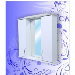 Шкаф-зеркало Байкал 750 фасадный с подсветкой