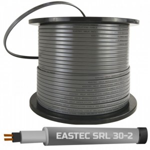 EASTEC SRL 30-2 M=30W (300м/рул.), греющий кабель без оплетки, пог.м.