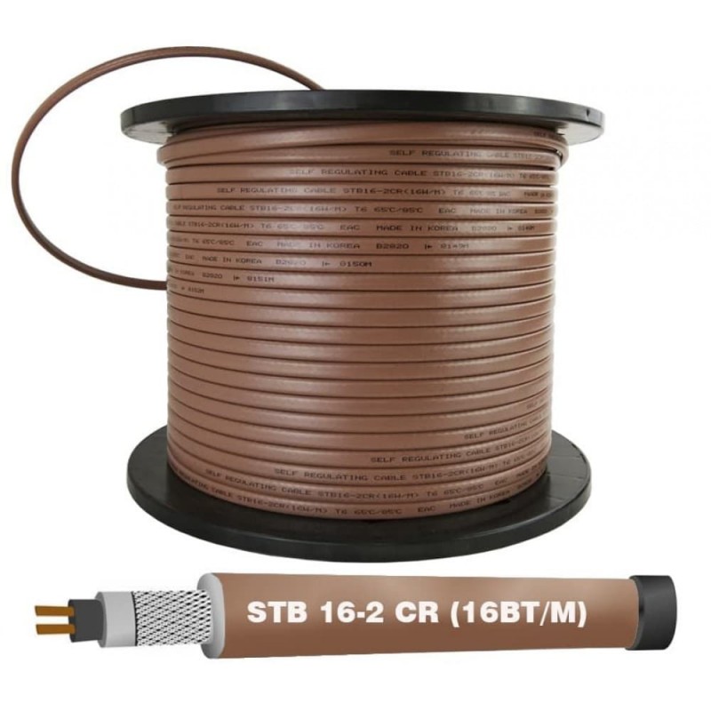 STB 16-2 CR (16 Вт/м) Саморегулирующийся нагревательный кабель, пог.м.