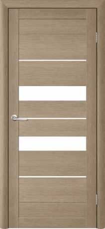 Дверь межкомнатная Фрегат Trend Doors Т-4, белое стекло, лиственница латте