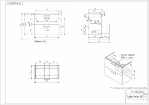 Тумба под раковину Cersanit Melar 80 B-SU-MEL-CM80 680*776*445