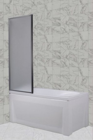 Боковая шторка на ванну Aulica AL-16801 80*150 матовое стекло
