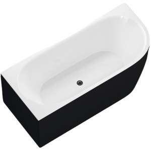 Акриловая ванна Aquanet Family Elegant A Белый/черный–матовый Black matte 293076 1800х800