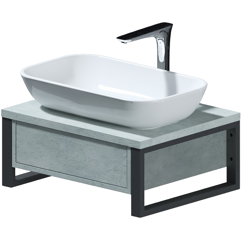 Столешница 1MarKa GRUNGE LOFT 60П Ц0000001582 бетон светлый