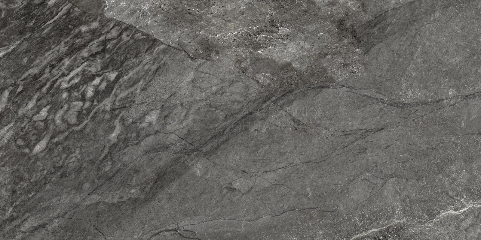 Керамогранит матовый Delacora Slate Graphite D30005M (карвинг) серый 600*300