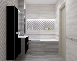 Альбервуд керамогранит белый/серый 20*60 (ЛБ Керамикс)