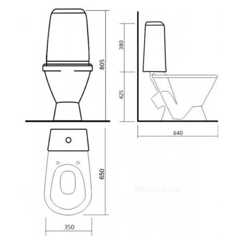 Унитаз-компакт сидение микролифт