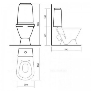Унитаз-компакт сидение микролифт