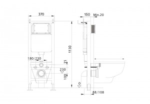 Инсталляция с подвесным унитазом