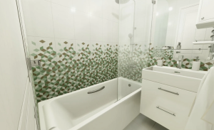 Плитка керамическая Веста зеленый низ 02 25х40 см