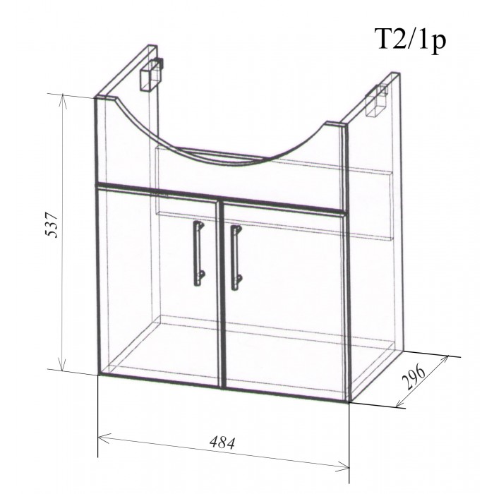 Тумба подвесная Нова 50 см