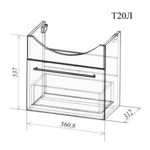 Тумба подвесная Новелла люкс 60 см