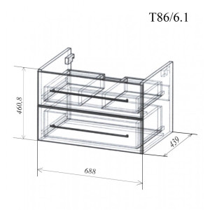Тумба подвесная Дрея Марко-1 доводчик 70 см