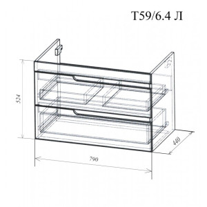 Тумба подвесная Дрея-4 Елен доводчик люкс 80 см