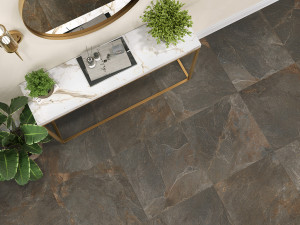 Керамогранит Stoncrete Copper матовый карвинг 60*60 см